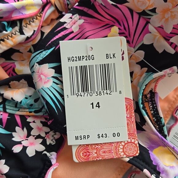 NWT Hobie Girls Kids' Island Merrow Two-Piece Swimsuit - Picture 4 of 4